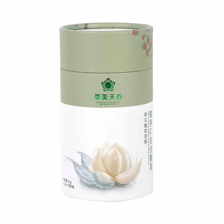 Cylindrical Tea Paper Packaging Cans