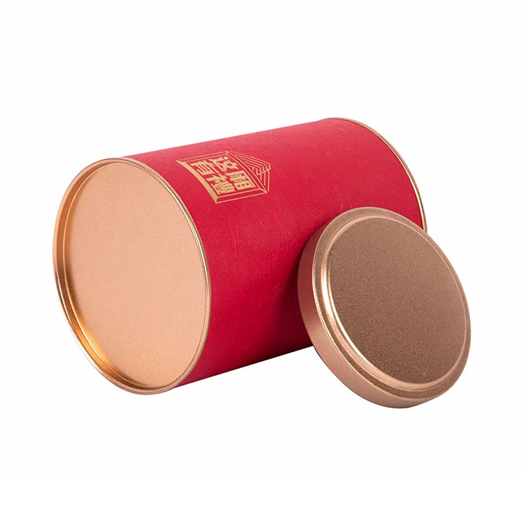 Red Kraft Paper Tea Canister