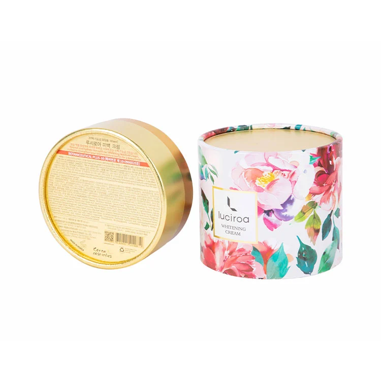 Floral Printed Cosmetic Cylindrical Tube