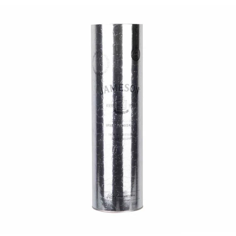 Metallic Silver Wine Paper Tube
